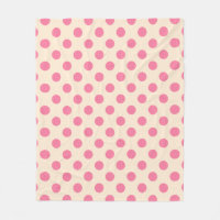 Rosa polka dots på grädde