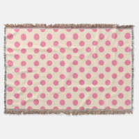 Rosa polka dots på grädde