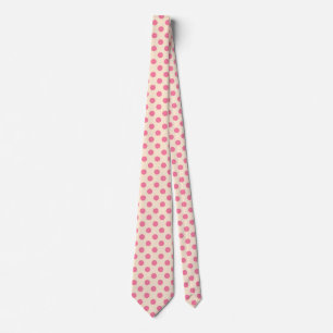 Rosa polka dots på grädde slips