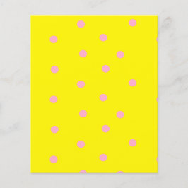 Rosa polka dots på gult