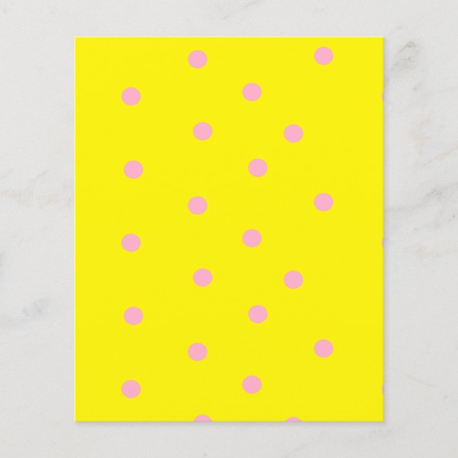 Rosa polka dots på gult (Framsida)