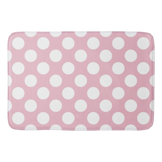 Rosa Polka dots, Polka Dot Mönster, Dit, Dit Badrumsmatta (Framsidan)