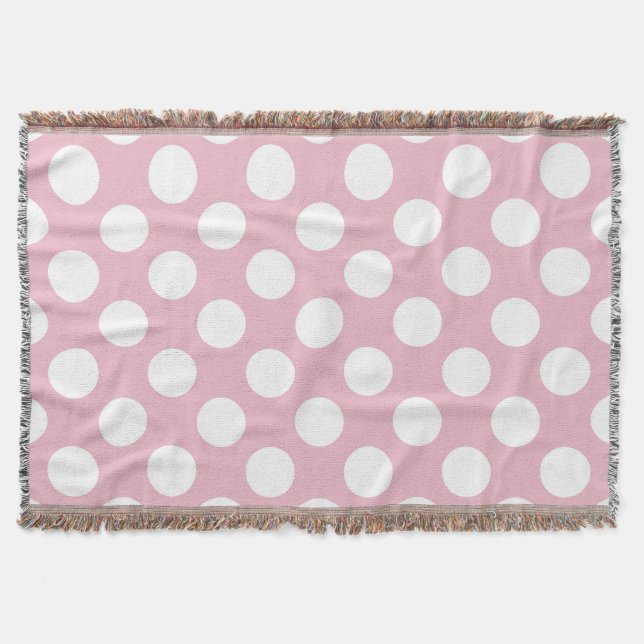 Rosa Polka dots, Polka Dot Mönster, Dit, Dit Filt (Framsidan)