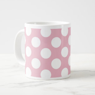 Rosa Polka dots, Polka Dot Mönster, Dit, Dit Jumbo Mugg