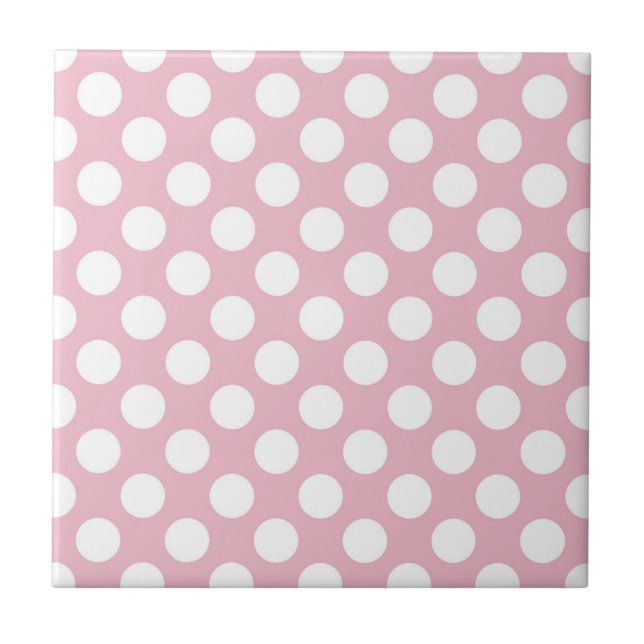 Rosa Polka dots, Polka Dot Mönster, Dit, Dit Kakelplatta (Framsidan)