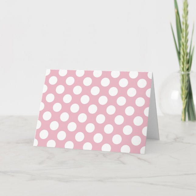 Rosa Polka dots, Polka Dot Mönster, Dit, Dit Kort (Framsida)