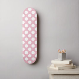 Rosa Polka dots, Polka Dot Mönster, Dit, Dit Mini Skateboard Bräda 18,5 Cm