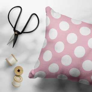 Rosa Polka dots, Polka Dot Mönster, Dit, Dit Prydnadskudde