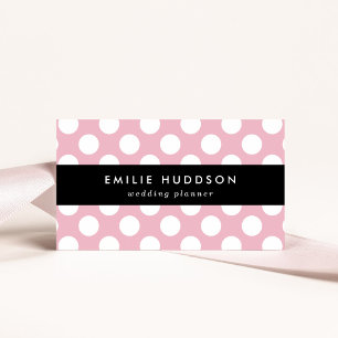 Rosa Polka dots, Polka Dot Mönster, Dit, Dit Visitkort