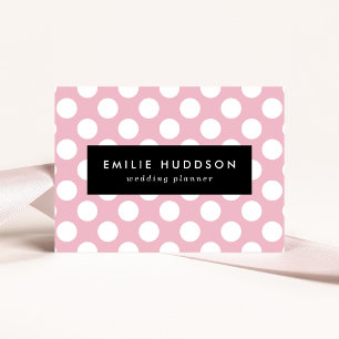 Rosa Polka dots, Polka Dot Mönster, Dit, Dit Visitkort