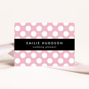 Rosa Polka dots, Polka Dot Mönster, Dit, Dit Visitkort