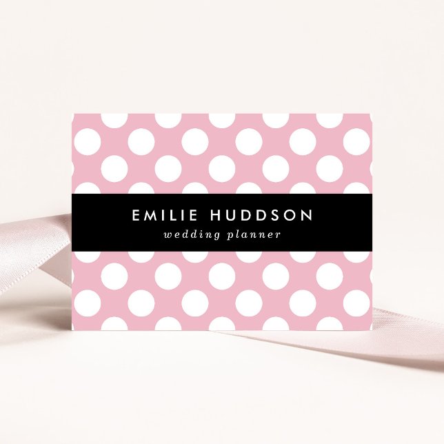 Rosa Polka dots, Polka Dot Mönster, Dit, Dit Visitkort (Skapare uppladdad)