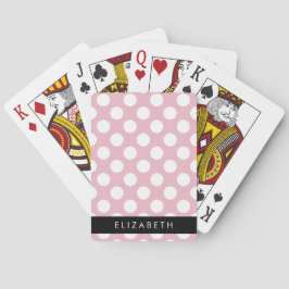 Rosa Polka dots, Polka Dot Mönster, ditt namn Casinokort