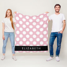 Rosa Polka dots, Polka Dot Mönster, ditt namn