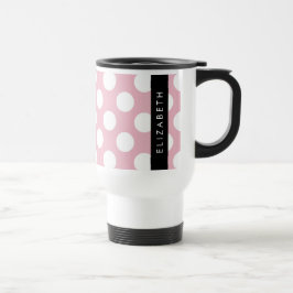 Rosa Polka dots, Polka Dot Mönster, ditt namn Resemugg