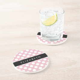 Rosa Polka dots, Polka Dot Mönster, ditt namn Underlägg
