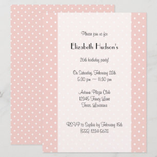 Rosa Polka dots, Polka Dot Mönster, Dots, Birthday Inbjudningar