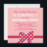 Rosa Polka dots Ribbon Birthday Call for Kid Inbjudningar<br><div class="desc">En söt och söt födelsedag för dina små flickor. Polka dots-inbjudan med prickad mönster på kortets baksida. Temat rosett band och böjer party. Anpassa inbjudningskorten vid särskilda tillfällen som möhippa,  förlovningsfest,  babydusch,  bachelorette-fest,  bröllop,  middag party etc.</div>