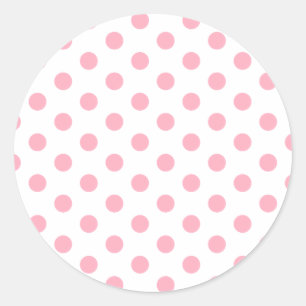 Rosa Polka dots Runt Klistermärke