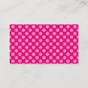 Rosa Polka dots Visitkort