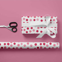 Rosa Polka dots Wrapping Papper