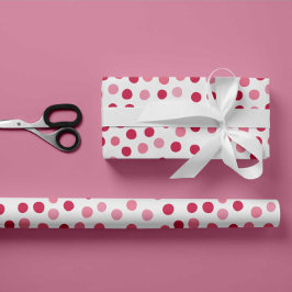 Rosa Polka dots Wrapping Papper Presentpapper