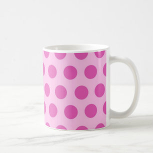 Rosa polka prick mönster mugg