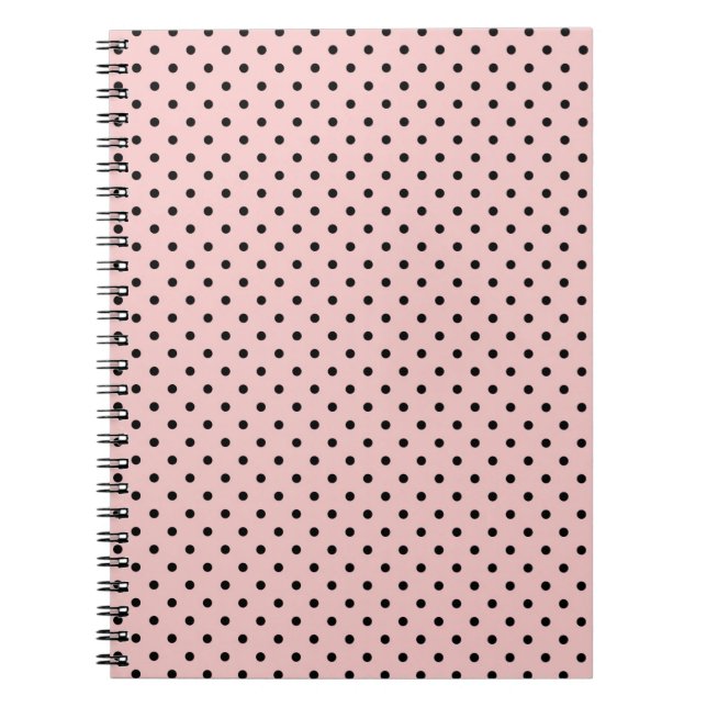 Rosa, polka punkt anteckningsbok (Framsidan)