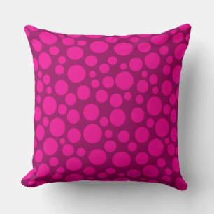 Rosa polka punkt kudde