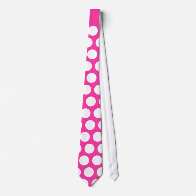 rosa polka punkt mönster slips (Framsida)