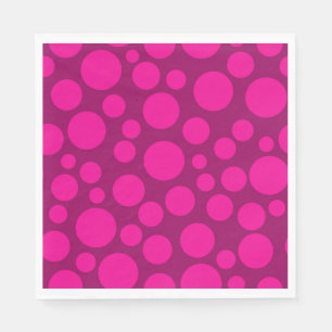 Rosa polka punkt pappersservett
