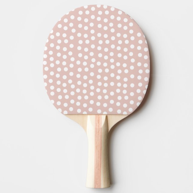  rosa-polka punkt pingisracket (Framsidan)