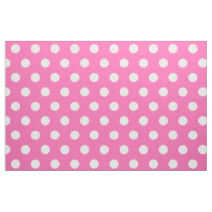 Rosa polka punkt tyg