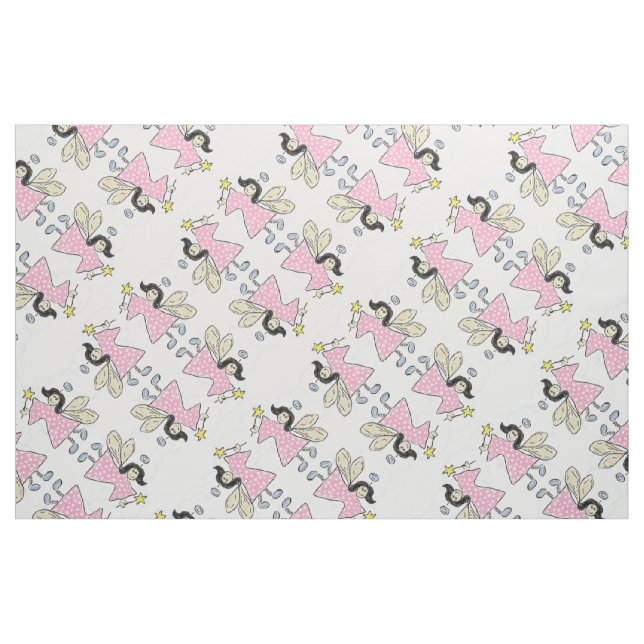 Rosa Polkadot Angel Tyg (Fat Quarter)