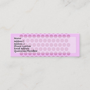 Rosa Polkadot profilerar kortet Mini Visitkort