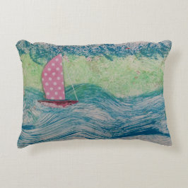 Rosa Polkadot Sail Prydnadskudde