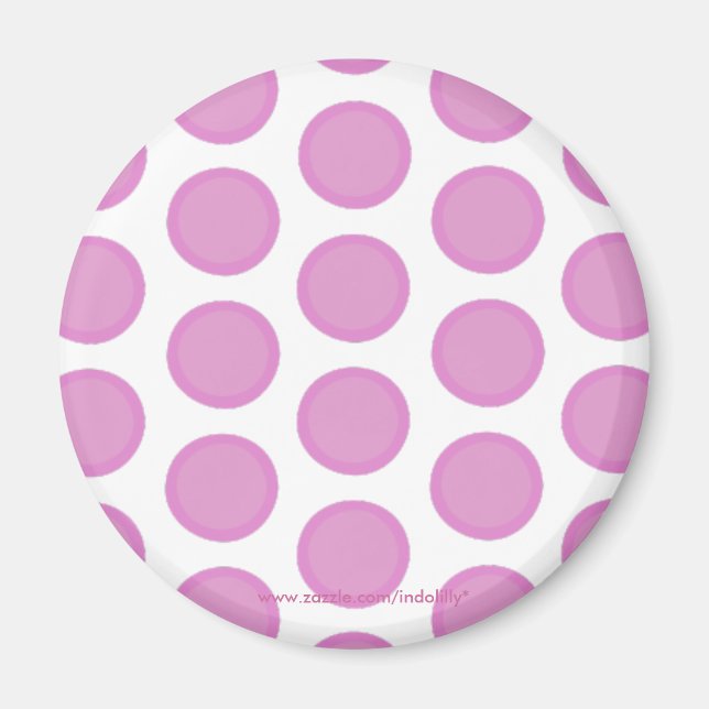 Rosa Polkadots Magnet (Framsidan)