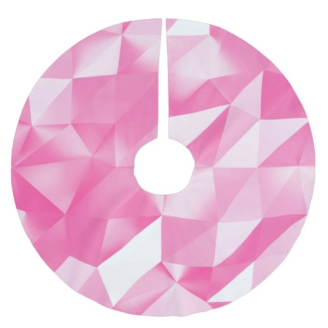Rosa polygonbakgrund: abstrakt 3D-rendering Julgransmatta Borstad Polyester (Framsidan)