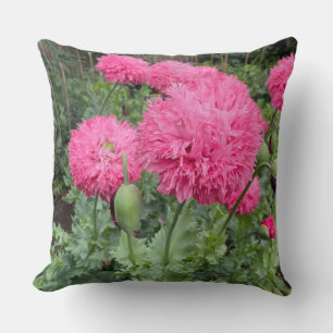 Rosa Pom Pom Poppies Kudde