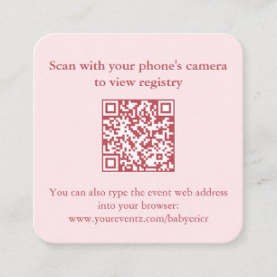 Rosa Pomegranat Fall Möhippa QR-kodOSA Tilläggskort