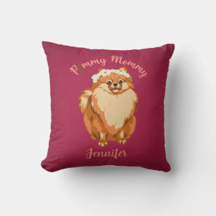 Rosa Pomeranian Pommy Mamma Kudde