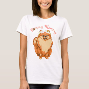 Rosa Pomeranian Pommy Mamma T-Shirt