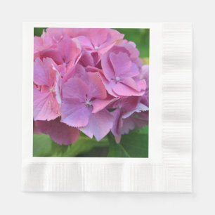 Rosa Pompom Hydrangea Hortensia Flower Pappersservett
