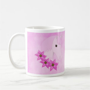 Rosa ponny & blommamugg kaffemugg