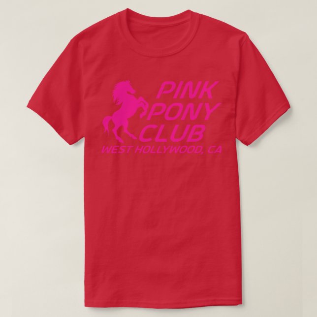 Rosa Pony Klubb Pin T Shirt (Design framsida)