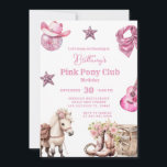 Rosa Pony Party Cowgirl Firande Birthday Inbjudningar<br><div class="desc">Pony Party Birthday Inbjudan,  födelsedagsinbjudan Pony. Födelsedagsfest Inbjudan Horse. Rodeo Cowgirl Firande.</div>