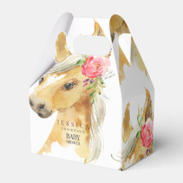 Rosa Pony White Baby Shower Presentaskar