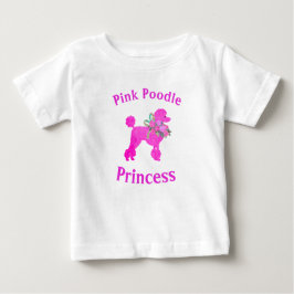 Rosa Poodle Prinsessa Födelsedags T-Shirt