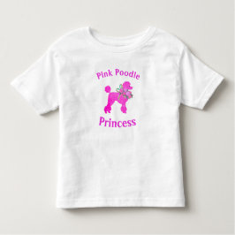 Rosa Poodle Prinsessa Födelsedagsdag T-Shirt