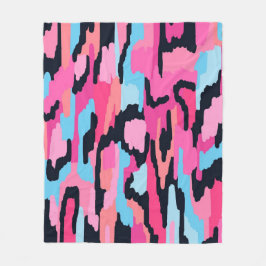 Rosa POP-Abstrakt Fleecefilt